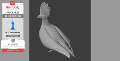 Bare-faced go-away-bird - Prehistoric Animal STL