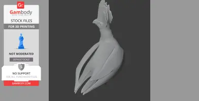 Bare-faced go-away-bird - Prehistoric Animal STL