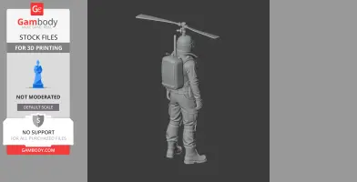 Mini-Copter - Rust Figurine - Character Figure STL