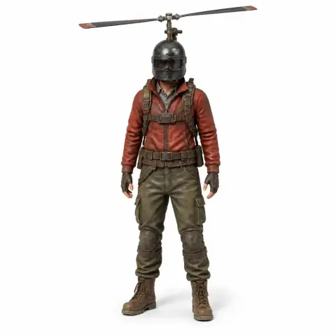 Mini-Copter - Rust Figurine - Character Figure STL