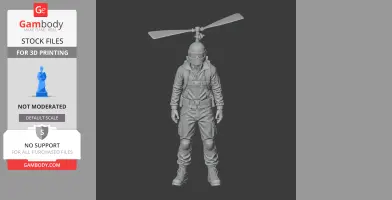 Mini-Copter - Rust Figurine - Character Figure STL