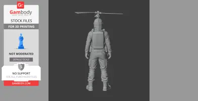 Mini-Copter - Rust Figurine - Character Figure STL