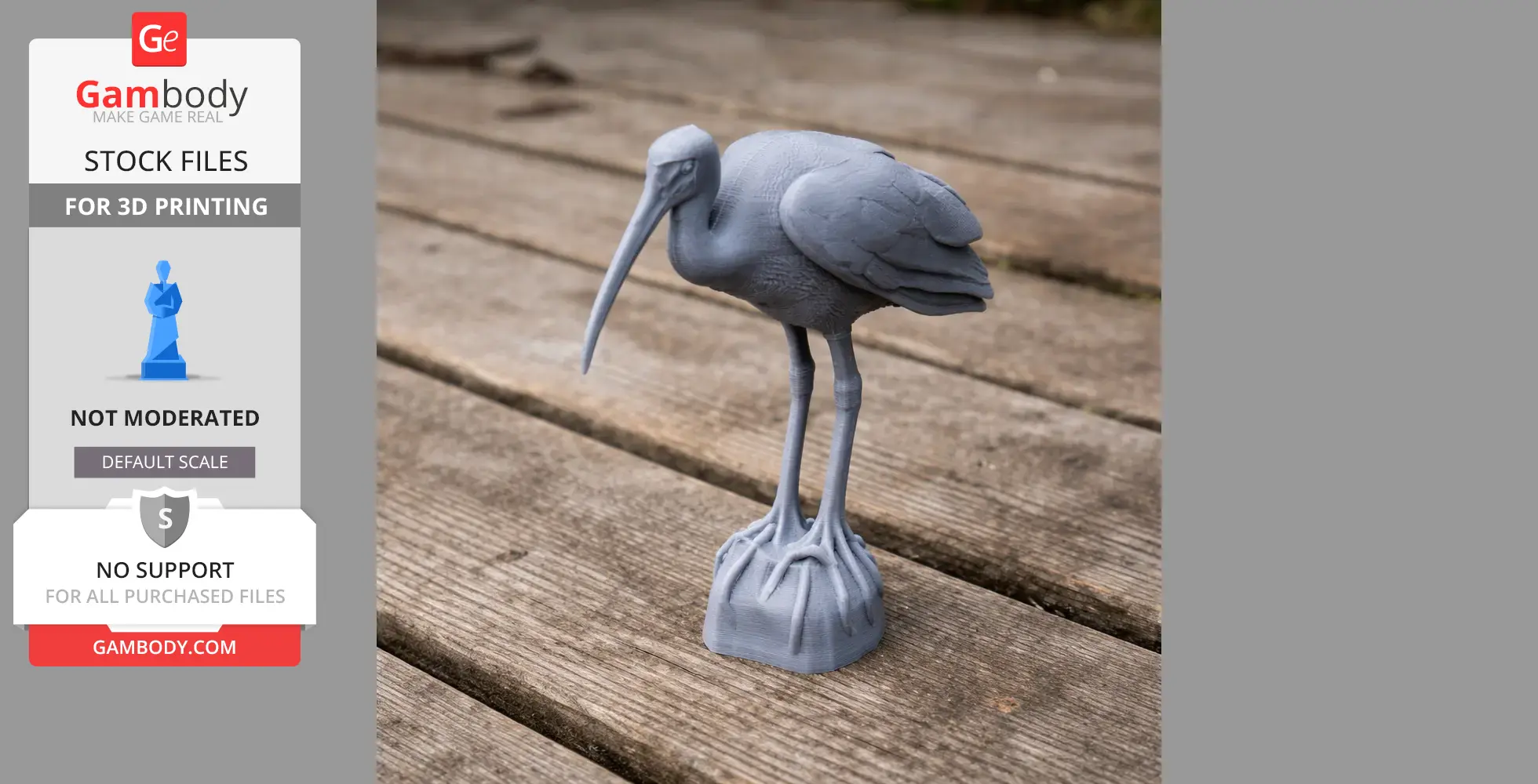 Bare-faced ibis - Prehistoric Animal STL