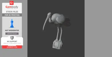 Bare-faced ibis - Prehistoric Animal STL