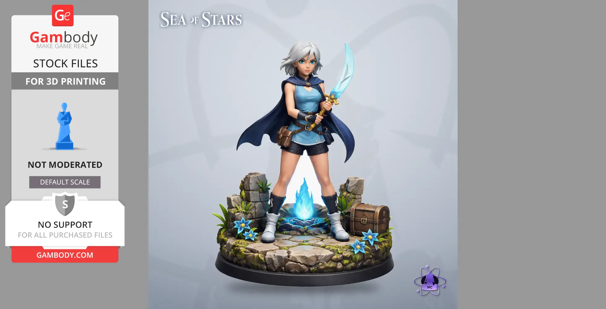 Valere - Sea of Stars - Character Figure STL