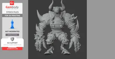 Minotaur God of War Figurine - Character Figure STL