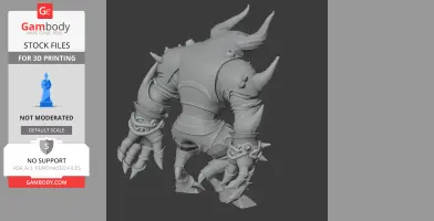 Minotaur God of War Figurine - Character Figure STL