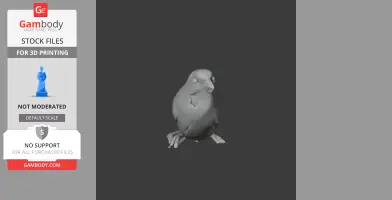Bare-headed laughingthrush - Prehistoric Animal STL