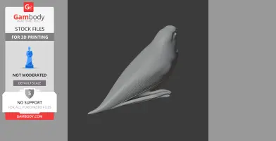 Bare-headed laughingthrush - Prehistoric Animal STL