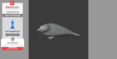 Bare-headed laughingthrush - Prehistoric Animal STL