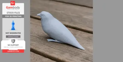 Bare-headed laughingthrush - Prehistoric Animal STL