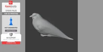Bare-headed laughingthrush - Prehistoric Animal STL