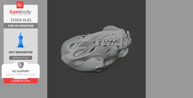 Wolverine (Glutton) Skull - Skull Replica STL