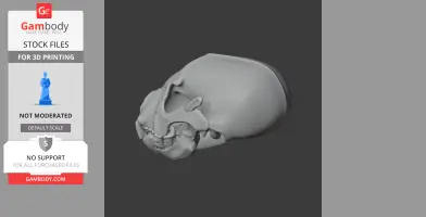 Wolverine (Glutton) Skull - Skull Replica STL