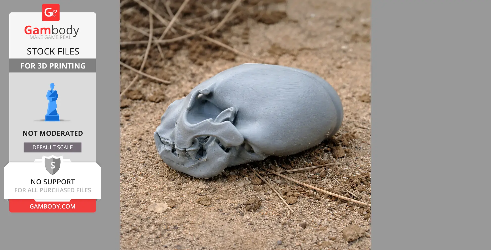 Wolverine (Glutton) Skull - Skull Replica STL