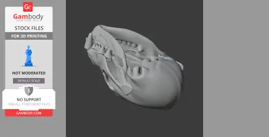 Wolverine (Glutton) Skull - Skull Replica STL