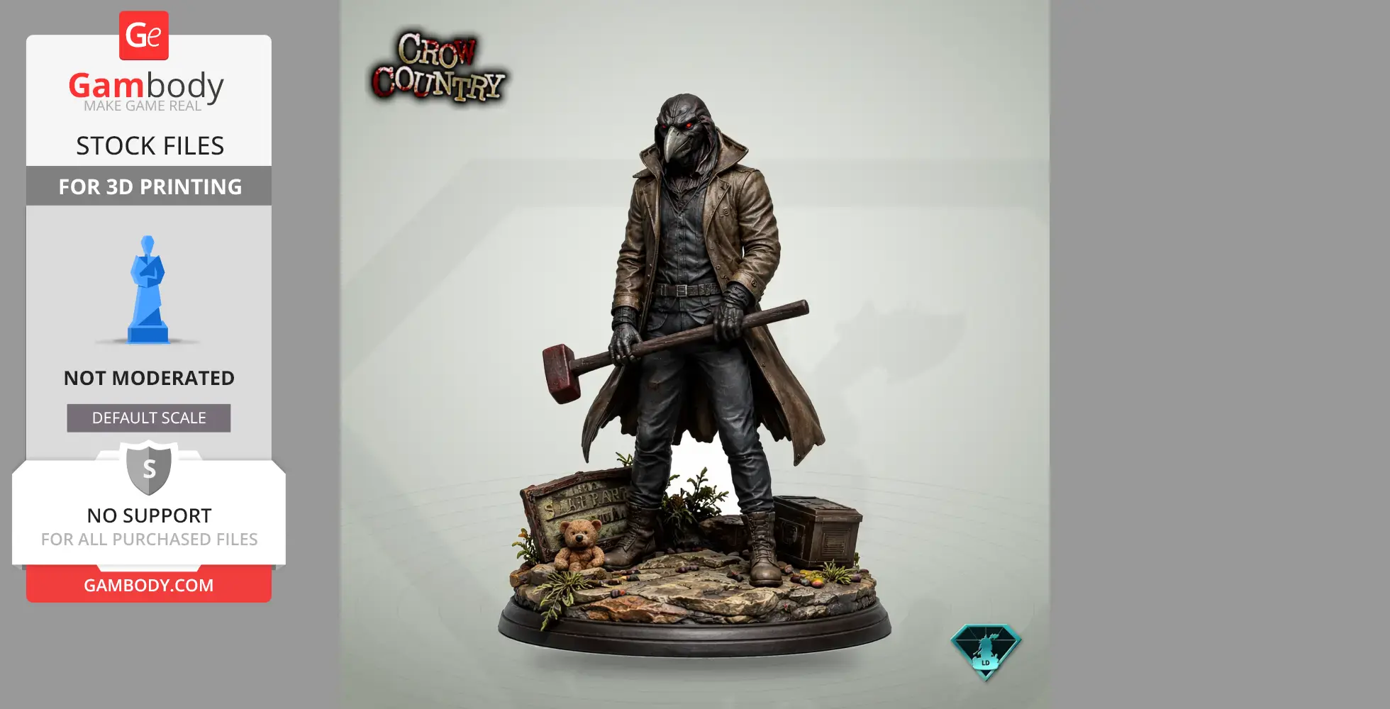 Edward Crow - Crow Country - Character Figure STL