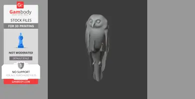 Bare-legged owl - Prehistoric Animal STL