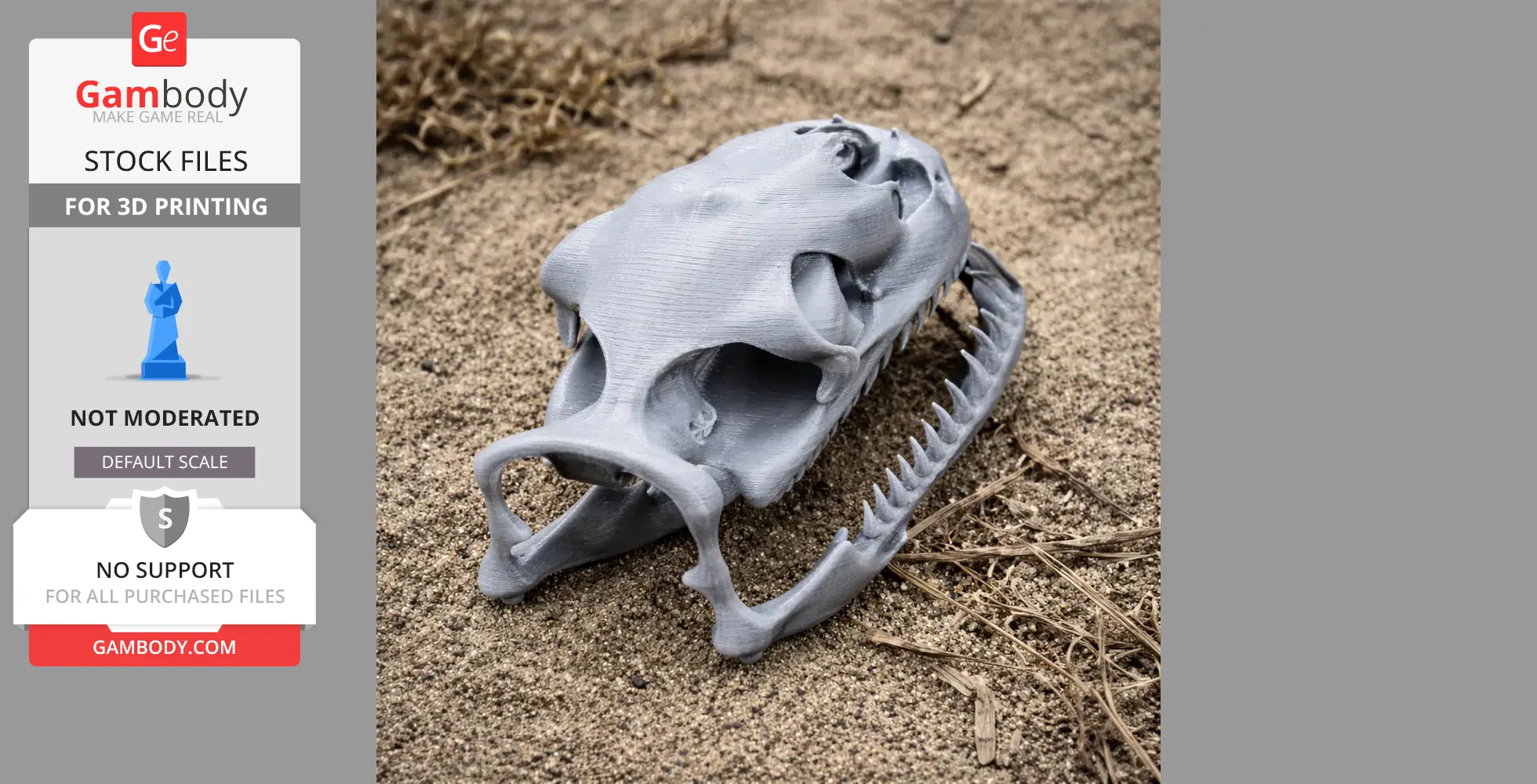 Woma Python Skull - Skull Replica STL