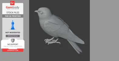 Bare-legged swiftlet - Prehistoric Animal STL