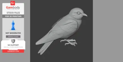 Bare-legged swiftlet - Prehistoric Animal STL