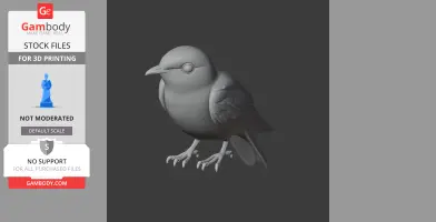 Bare-legged swiftlet - Prehistoric Animal STL