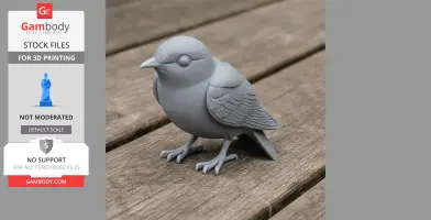 Bare-legged swiftlet - Prehistoric Animal STL