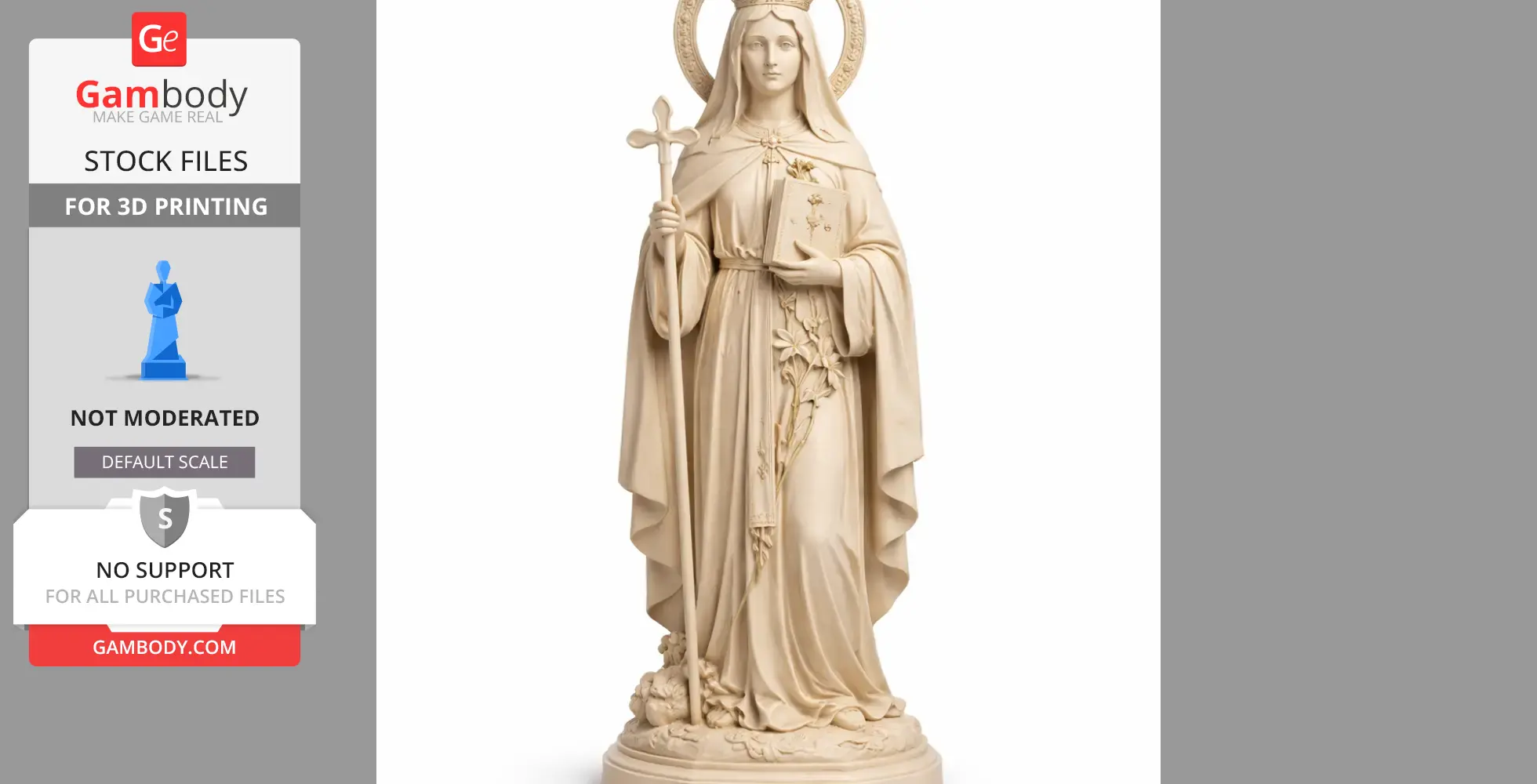 Saint Athanasia of Aegina - Devotional Statue - STL 3D Print