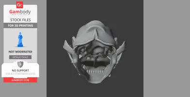 3D model of a Wudingloong skull with ornate, intricate details for 3D printing.