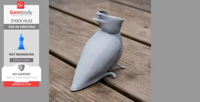 Bare-necked umbrellabird - Prehistoric Animal STL