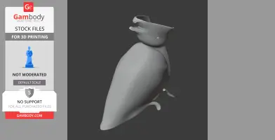 Bare-necked umbrellabird - Prehistoric Animal STL