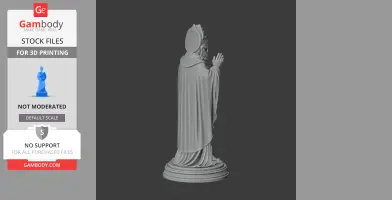 Saint Athanasius I (bishop of Naples) - STL 3D Print
