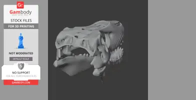 A 3D model of a Wuerhosaurus skull, showcasing intricate details of the dinosaur's cranial structure.