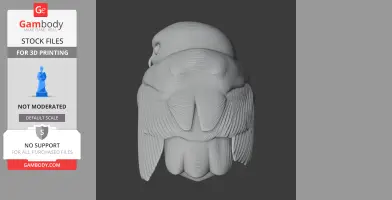 Bare-shanked screech owl - Prehistoric Animal STL