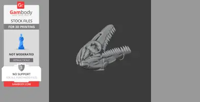 Yamatosaurus Skull - Skull Replica STL