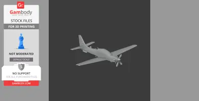 3D model of Embraer EMB 314 Super Tucano, a detailed scale aircraft for 3D printing.