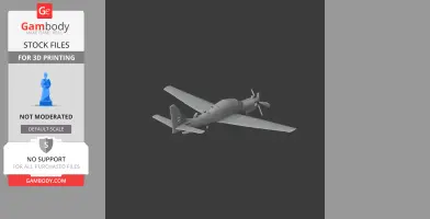 3D model of Embraer EMB 314 Super Tucano aircraft for printing, shown from a rear angle.