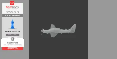 3D model of an Embraer EMB 314 Super Tucano aircraft for 3D printing.