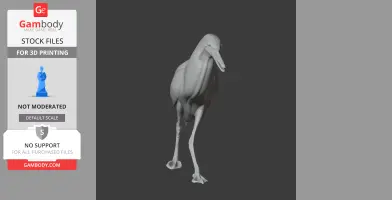 Bare-throated tiger heron - Prehistoric Animal STL