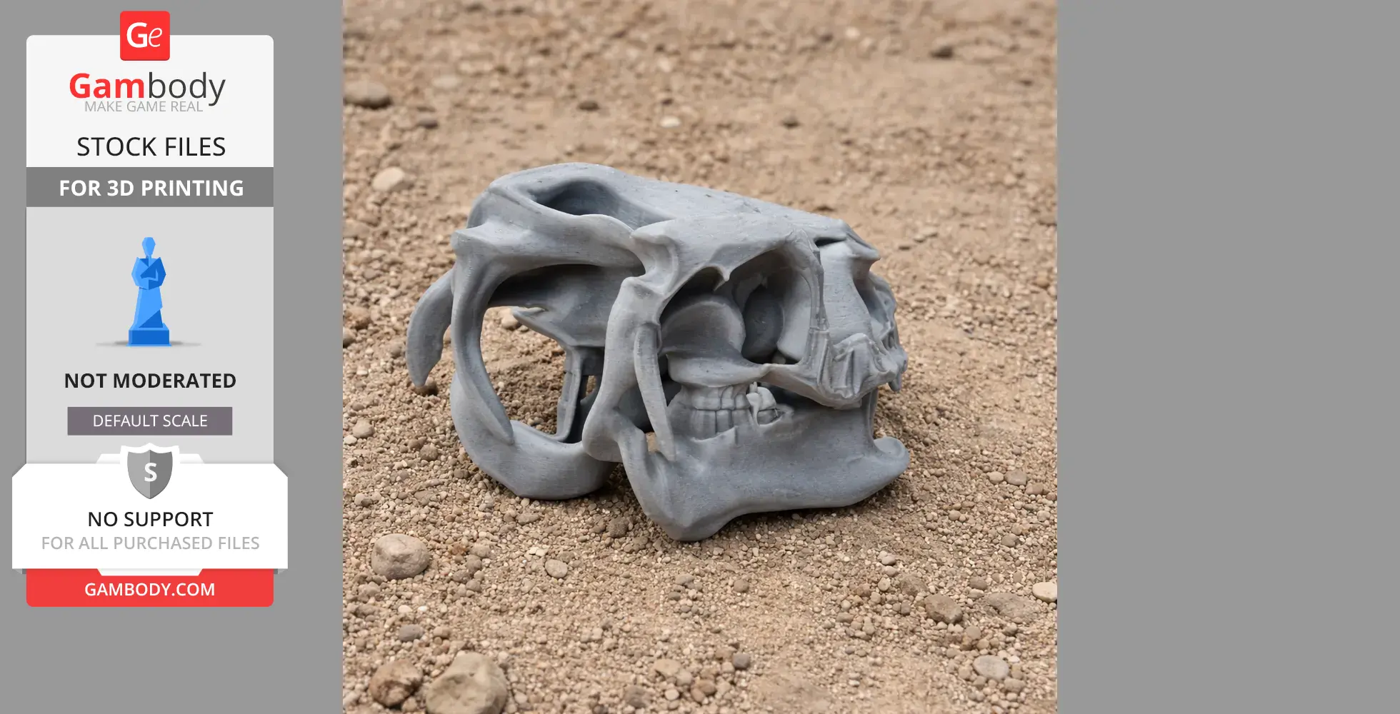 Ypupiara Skull - Skull Replica STL
