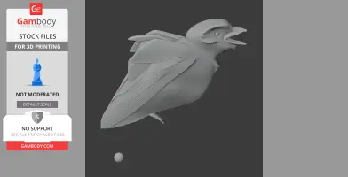 Bare-throated whistler - Prehistoric Animal STL