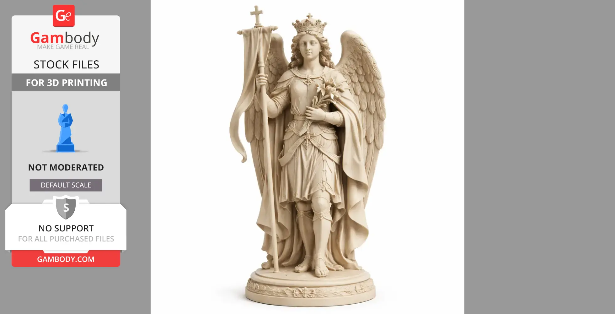 Saint Athleta Christi - Devotional Statue - STL 3D Print