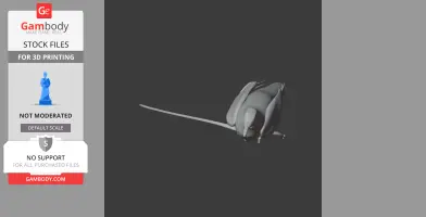 A 3D model of a stylized pigeon-like creature with a long tail, designed for 3D printing.