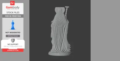 Saint Athracht - Devotional Statue - STL 3D Print