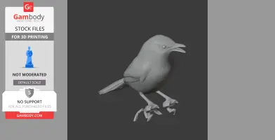 Barratt's warbler - Prehistoric Animal STL