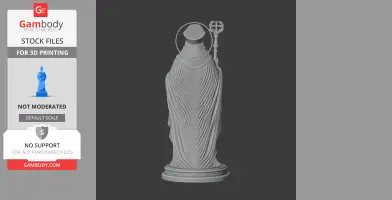 Saint Audoin (bishop) - Devotional Statue - STL 3D Print