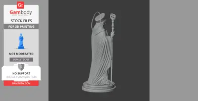 Saint Audoin (bishop) - Devotional Statue - STL 3D Print