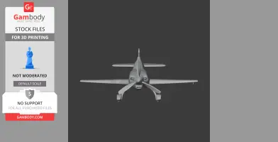 Front view of a 3D model of an Extra EA-300 aircraft for 3D printing.