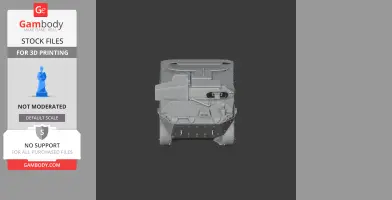 Front view of a detailed 3D model of the Pandur II tank, designed for 3D printing.