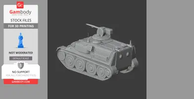 Detailed 3D model of the Pansarbandvagn 401 tank for 3D printing.